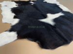 Black & White Calf leather rug / Cowhide rug 100% Natural Leather C202014 - Image 3