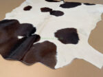 Brown & White Calf leather rug / Cowhide rug 100% Natural Leather C202021 - Image 2