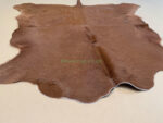Brown & White Calf leather rug / Cowhide rug 100% Natural Leather C202016 - Image 4