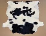 Black & White Calf leather rug / Cowhide rug 100% Natural Leather C202006 - Image 4