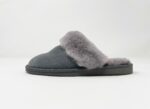 Luna Grey Sheepskin slippers 100% made of real Sheepskin and Leather