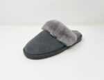 Luna Grey Sheepskin slippers 100% made of real Sheepskin and Leather - Image 2