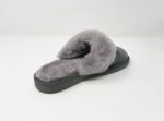 Luna Grey Sheepskin slippers 100% made of real Sheepskin and Leather - Image 3
