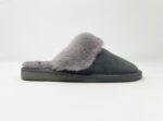 Luna Grey Sheepskin slippers 100% made of real Sheepskin and Leather - Image 4