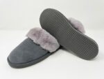 Luna Grey Sheepskin slippers 100% made of real Sheepskin and Leather - Image 5