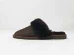 Luna Chocolate Sheepskin slippers 100% made of real Sheepskin and Leather