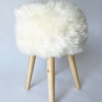 White Sheepskin stool
