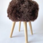 Brown Sheepskin stool