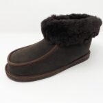 New Forest Chocolate Sheepskin Slippers / Mini Boot 100% made of real Sheepskin and Leather