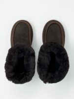 New Forest Chocolate Sheepskin Slippers / Mini Boot 100% made of real Sheepskin and Leather - Image 7