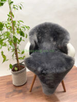 Grey Sheepskin rug fur 100% Natural made of English Sheep, Short fur trimming to 3 cm approximately ideal for chair & floor rug - Image 2