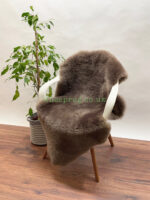 Brown Sheepskin rug fur 100% Natural made of English Sheep, Short fur trimming to 3 cm approximately ideal for chair & floor rug - Image 3