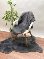 Grey Sheepskin rug fur 100% Natural made of English Sheep, Short fur trimming to 3 cm approximately ideal for chair & floor rug - Image 3