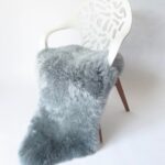 Light Grey Sheepskin rug 100% Natural Wool Made of New Zealand Sheep
