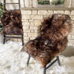 Red Fox Tip Sheepskin rug 100% Natural Wool Made of New Zealand Sheep