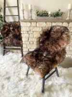 Red Fox Tip Sheepskin rug 100% Natural Wool Made of New Zealand Sheep
