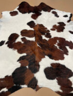 XXL 7 ft x 6.4 ft Brown & White Cowhide rug 100% Natural C202145 - Image 3