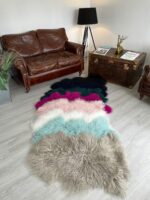 Tibetan Sheepskin rug leather 100% Natural Variation of Colours - Image 4