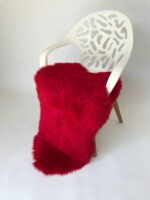 Red Sheepskin rug 100% Natural Wool Made of New Zealand Sheep