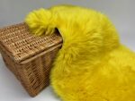 Yellow Sheepskin Rug 100% Natural Wool Made of English Sheep - Image 2