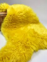 Yellow Sheepskin Rug 100% Natural Wool Made of English Sheep - Image 3