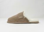 Abby Beige Sheepskin slippers 100% made of real Sheepskin and Leather