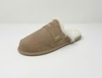 Abby Beige Sheepskin slippers 100% made of real Sheepskin and Leather - Image 3