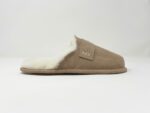 Abby Beige Sheepskin slippers 100% made of real Sheepskin and Leather - Image 4