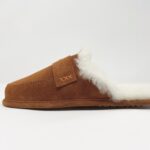 Abby Brown Sheepskin slippers 100% made of real Sheepskin and Leather
