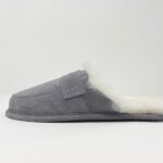 Abby Grey Sheepskin slippers 100% made of real Sheepskin and Leather