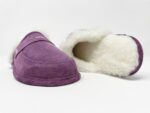 Abby Purple Sheepskin slippers 100% made of real Sheepskin and Leather - Image 2