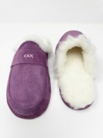 Abby Purple Sheepskin slippers 100% made of real Sheepskin and Leather - Image 5