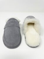 Abby Grey Sheepskin slippers 100% made of real Sheepskin and Leather - Image 7