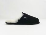 Abby Black Sheepskin slippers 100% made of real Sheepskin and Leather - Image 4