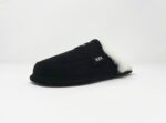Abby Black Sheepskin slippers 100% made of real Sheepskin and Leather - Image 3