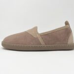 Hampshire I Taupe Sheepskin slippers 100% made of real Sheepskin and Leather