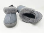 Karayaka Grey Sheepskin slippers 100% made of real Sheepskin and Leather - Image 4