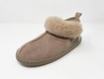 Karayaka Taupe Sheepskin slippers 100% made of real Sheepskin and Leather - Image 3