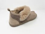 Karayaka Taupe Sheepskin slippers 100% made of real Sheepskin and Leather - Image 2