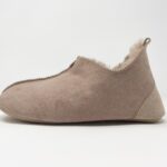 Oxford Beige Sheepskin slippers 100% made of real Sheepskin and Leather