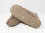 Oxford Beige Sheepskin slippers 100% made of real Sheepskin and Leather - Image 8