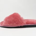Anoa Pink Sheepskin Sliders 100% made of real Sheepskin