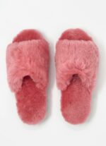 Anoa Pink Sheepskin Sliders 100% made of real Sheepskin - Image 2