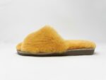 Anoa Yellow Sheepskin Sliders 100% made of real Sheepskin