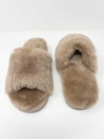 Anoa Taupe Sheepskin Sliders 100% made of real Sheepskin - Image 3