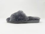 Anoa Grey Sheepskin Sliders 100% made of real Sheepskin