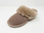 Cashmere Taupe Sheepskin slippers 100% made of real Sheepskin and Leather - Image 2