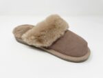 Cashmere Taupe Sheepskin slippers 100% made of real Sheepskin and Leather - Image 3