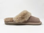 Cashmere Taupe Sheepskin slippers 100% made of real Sheepskin and Leather - Image 5