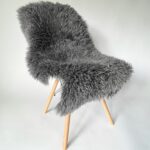 Curly Grey Sheepskin rug 100% Natural Wool Made of New Zealand Sheep